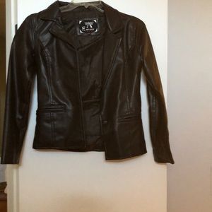 Black leather jacket